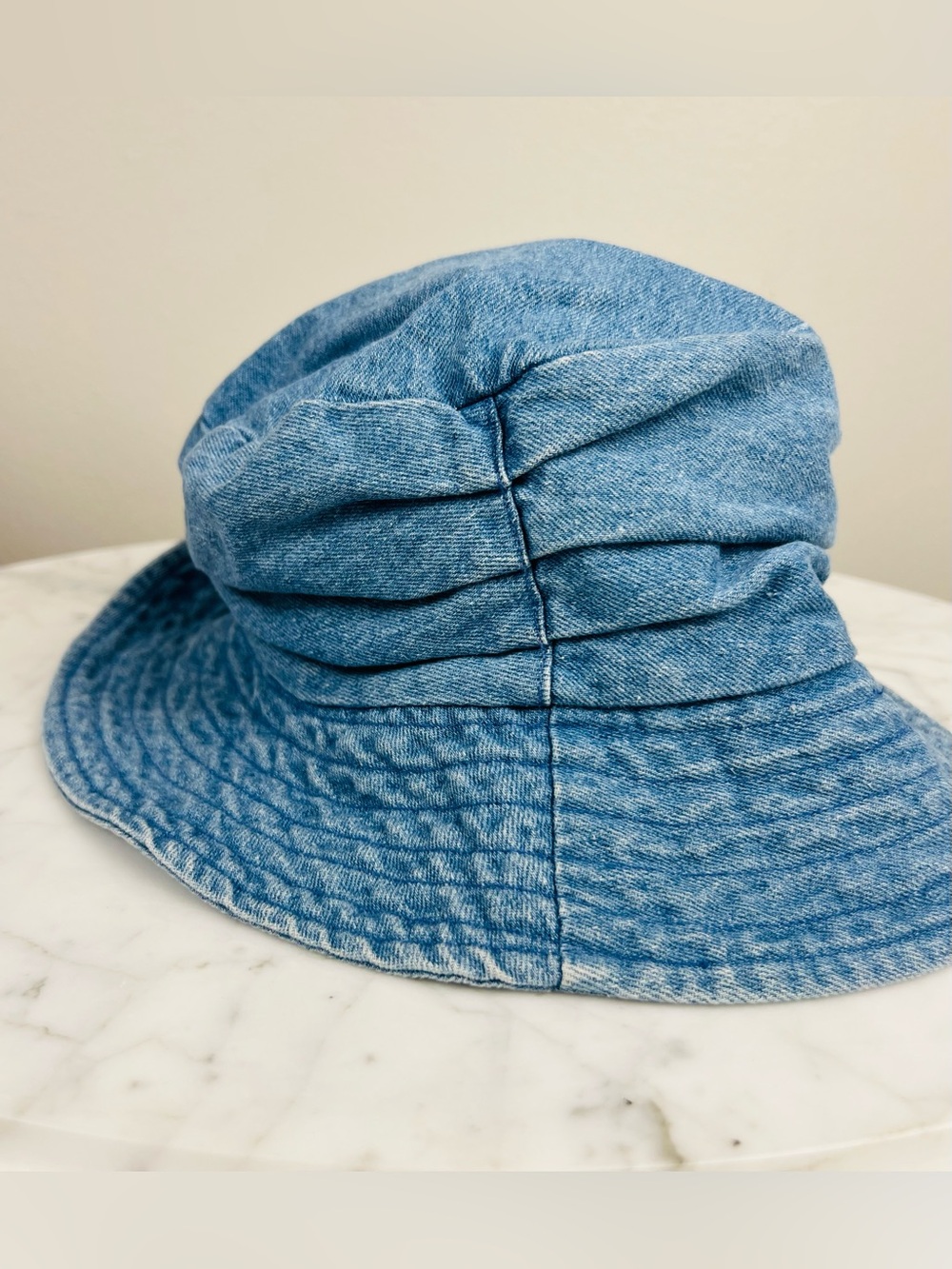 VTG 90s Blossom Hat - Rose Floral Denim Bucket Hat – One Size - Picture 3 of 13